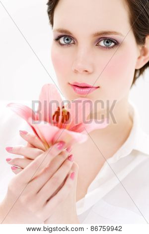 Woman With Lily