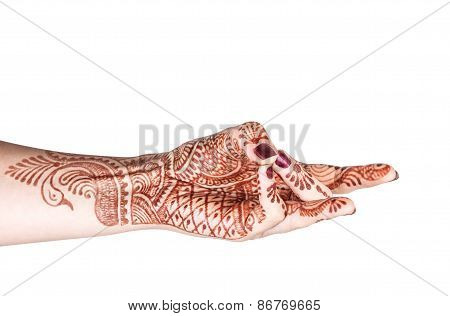 Back Mudra With Henna