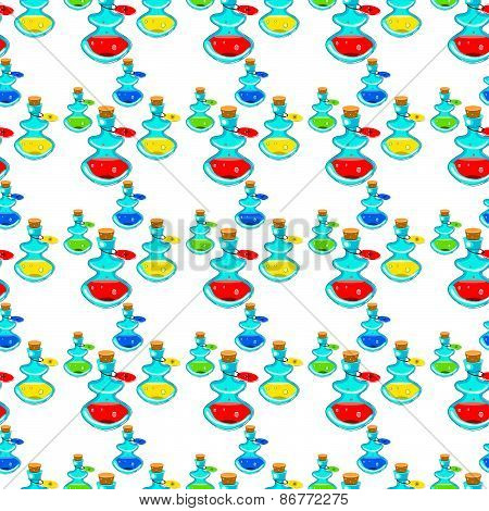 lask with elixir seamless pattern