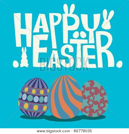Happy Easter With Eggs