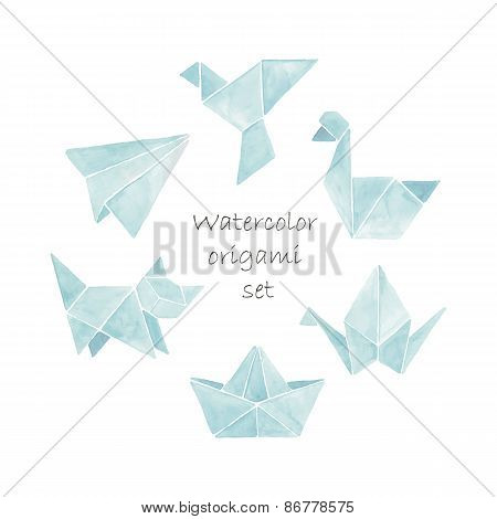 Watercolor origami set