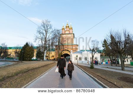 Sergiev Posad, RUSSIA-MARCH, 15, 2012. Monastery in Sergiev Posad in the Moscow region. It was built