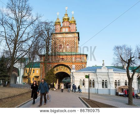 Sergiev Posad, RUSSIA-MARCH, 15, 2012. Monastery in Sergiev Posad in the Moscow region. It was built