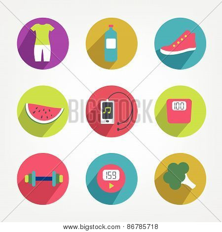 Fitnes icons.