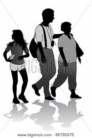 Family On Walk