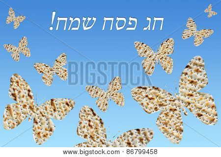 Flock Of Butterflies From Matzo - Happy Passover