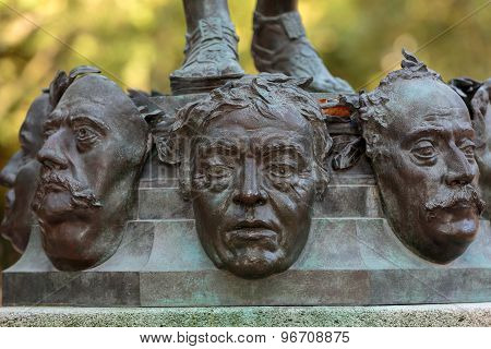PARIS, FRANCE - SEPTEMBER 8, 2014: Statue in Luxembourg garden of Luxembourg Palace Paris France