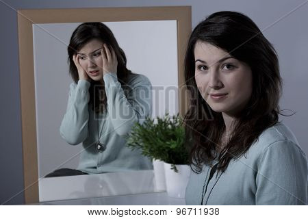 Scared Woman And Manic Depression