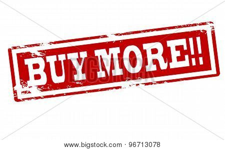 Rubber stamp with text buy more inside vector illustration