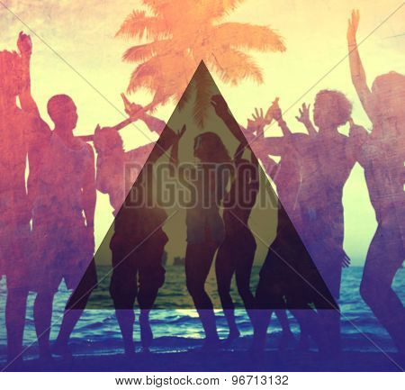 Summer Togetherness Friendship Triangle Copy Space Concept