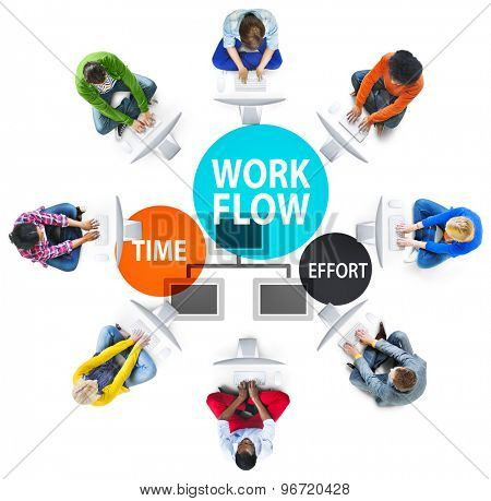 Workflow Effort Implement Efficiency Business Concept