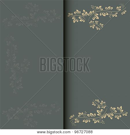 Postcard With Graphic Leaves