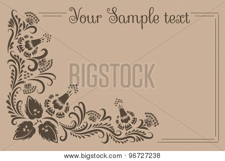 vintage banner with floral ornament