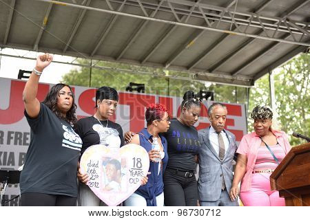 Mothers on stage with Al Sharpton