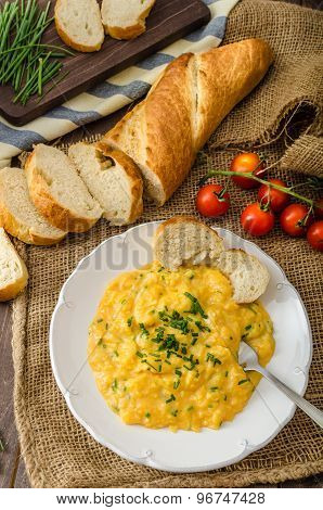 French Style Scrambled Eggs With Chives