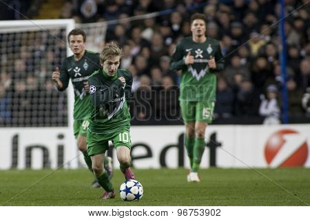 LONDON ENGLAND, November 11 2010: Werder Bremen's midfielder Marko Marin in action during the UEFA Champions League match between Tottenham Hotspur FC and Werder Bremen, played at White Hart Lane