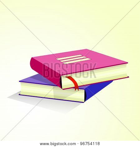 Stack of multicolored books