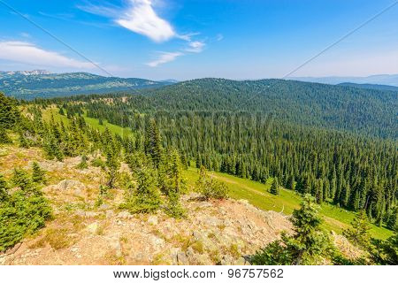 Rocky Mountains. Coastal Mountains. Blackwall Peak trail in Manning Park. British Columbia. Canada.