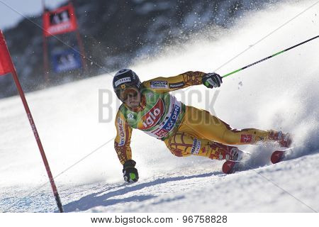 SOELDEN, AUSTRIA Oct 25 2009 John Kuchera (CAN) competing in the mens giant slalom race at the Rettenbach Glacier.