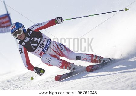 SOELDEN, AUSTRIA Oct 24 2009 FISCHBACHER Andrea (AUT)  competing in the womens giant slalom race at the Rettenbach Glacier.