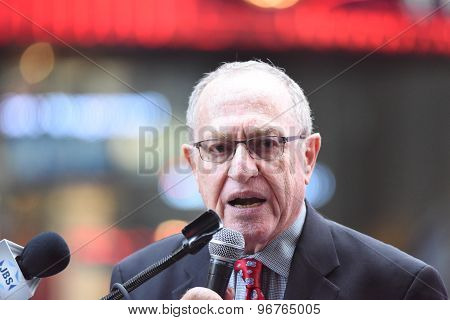 Alan Dershowitz in Times Square