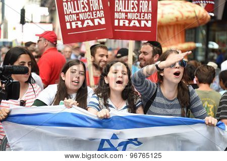Young women at rally