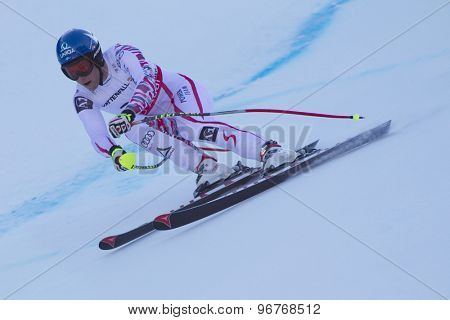 GARMISCH PARTENKIRCHEN, GERMANY. Feb 09 2011: Benjamin Raich (AUT) whilst competing in the men's super giant slalom race at the 2011 Alpine skiing World Championships