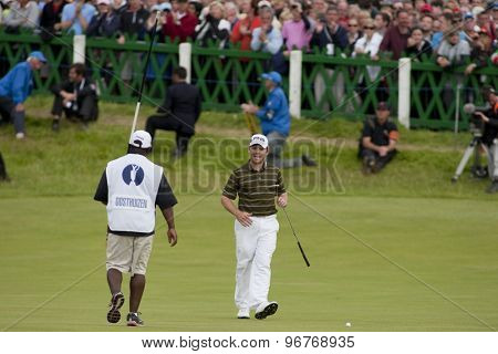 ST ANDREWS, SCOTLAND. July 18 2010: Louis OOSTHUIZEN from South Africa on his way to winning The Open Championship    played on The Royal and Ancient Old Course