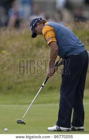 ST ANDREWS, SCOTLAND. July 18 2010: Retief GOOSEN from South Africa in action during the final round of The Open Championship   played on The Royal and Ancient Old Course