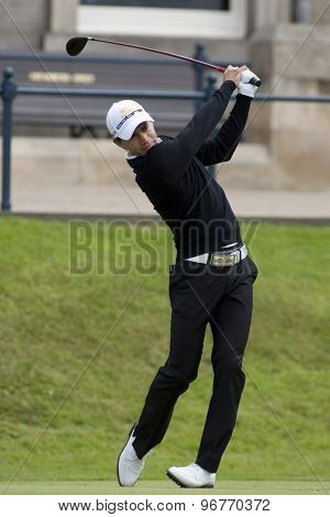 ST ANDREWS, SCOTLAND. July 17 2010: Camilo VILLEGAS from Colombia in action during the third round of The Open Championship   played on The Royal and Ancient Old Course