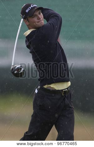 ST ANDREWS, SCOTLAND. July 15 2010: Martin KAYMER from Germany in action on the first day of The Open Championship   played on The Royal and Ancient Old Course
