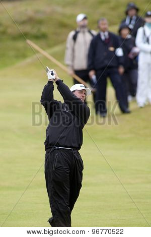 ST ANDREWS, SCOTLAND. July 16 2010: Phil MICKELSON from USA in action on the second day of The Open Championship   played on The Royal and Ancient Old Course