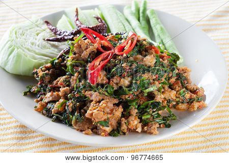 Roast Beef With Wild Betel Leafbush, Thai Foods