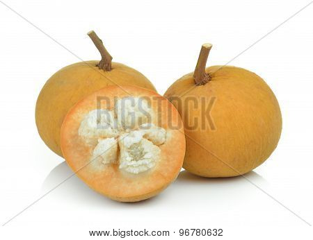 Santol Fruit Isolated On White Background