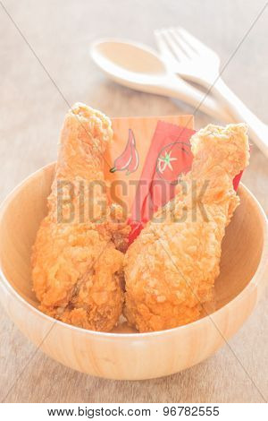 Fast Food With Fried Chicken In A Bowl