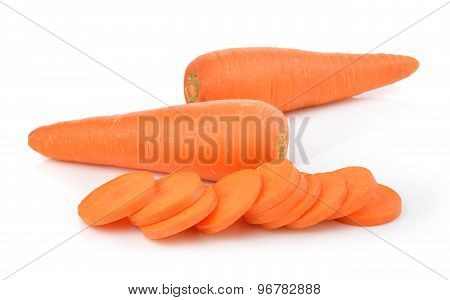 Carrots Isolated On A  White Background