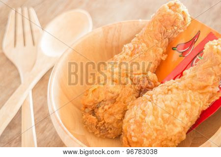 Fast Food With Fried Chicken In A Bowl