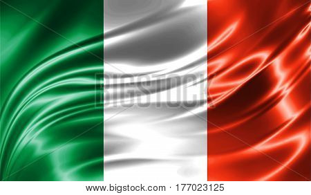 Grunge Colorful Background, Flag Of Ireland.
