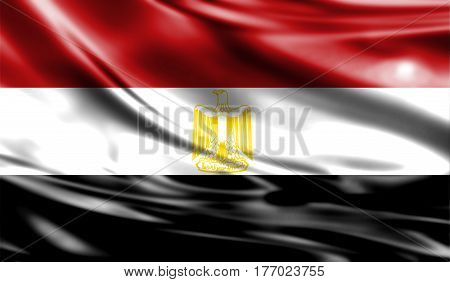 Grunge Colorful Background, Flag Of Egypt.