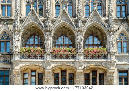 The New Town Hall is a town hall at the northern part of Marienplatz in Munich Bavaria Germany.