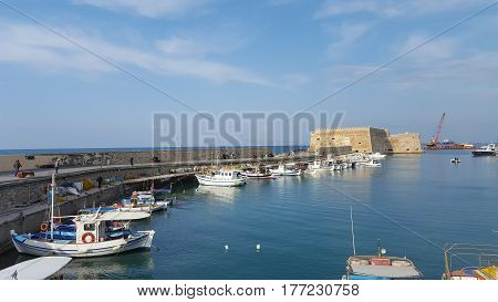 Venetian Fortress at the Port of Heraklion, Crete