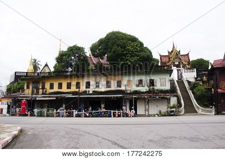 Old Classic Building And Temple At Old Town Chanthaboon For Thai People And Traveller Visit With Tra