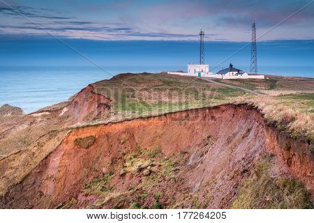 Fog Signal Station on Flamborough Head - Flamborough Head is an eight mile long promontory on the Yorkshire coastline. It is a chalk headland with sheer white cliffs