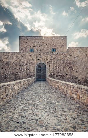 the italian castle of Monteserico in Basilicata