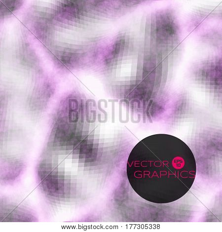 Wavy abstract background consists of dots and wireframe. Sound or physical wave. Cyberspace. Abstract background for science or electronic music theme design.