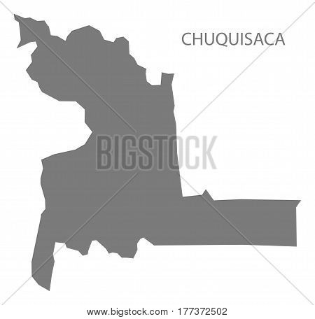 Chuquisaca Bolivia Department Map Grey Illustration Silhouette