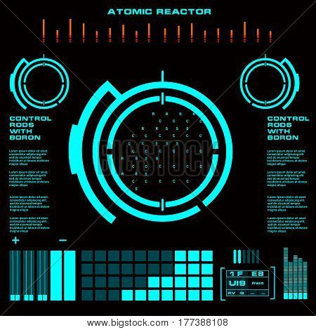Atomic Reactor Futuristic Virtual Graphic Touch User Interface