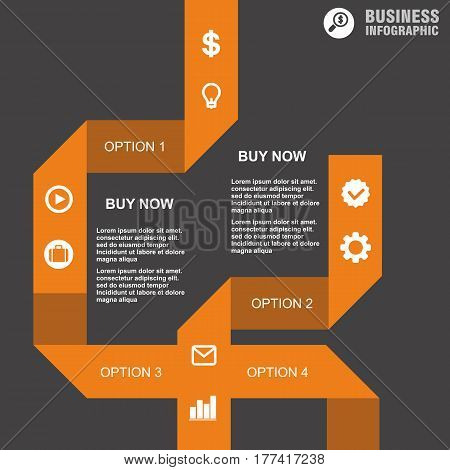 Conceptual Vector Design Template. Infographics Element