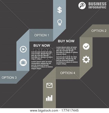 Conceptual Vector Design Template. Infographics Element