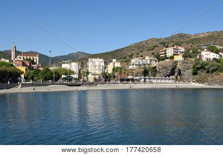 Beach Of Village Of Portbou, Girona Province,costa Brava, Catalonia,spain